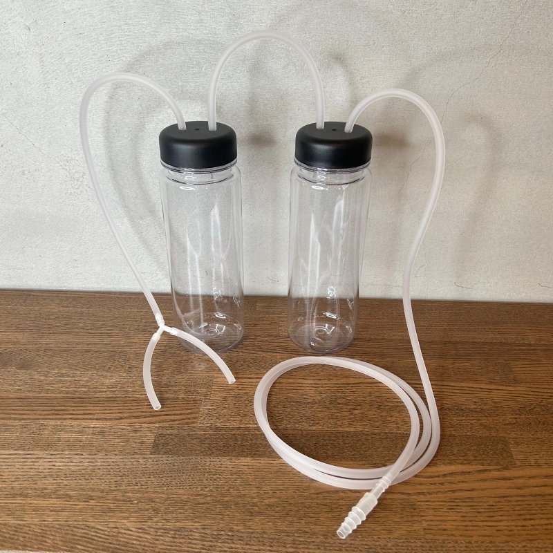 画像1: 持続吸引器（メラ唾液持続吸引チューブ用）ボトル　ダブル (1)